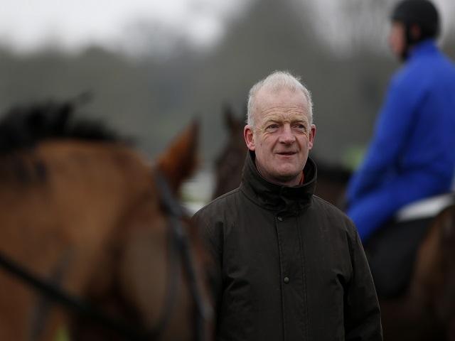 Could Willie Mullins (above) saddle the winner for this afternoon's Gold Cup?